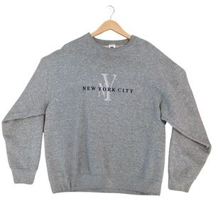 Vintage Fruit Of The Loom Sweatshirt Mens XL NYC Crew Neck Long Sleeve Y2K